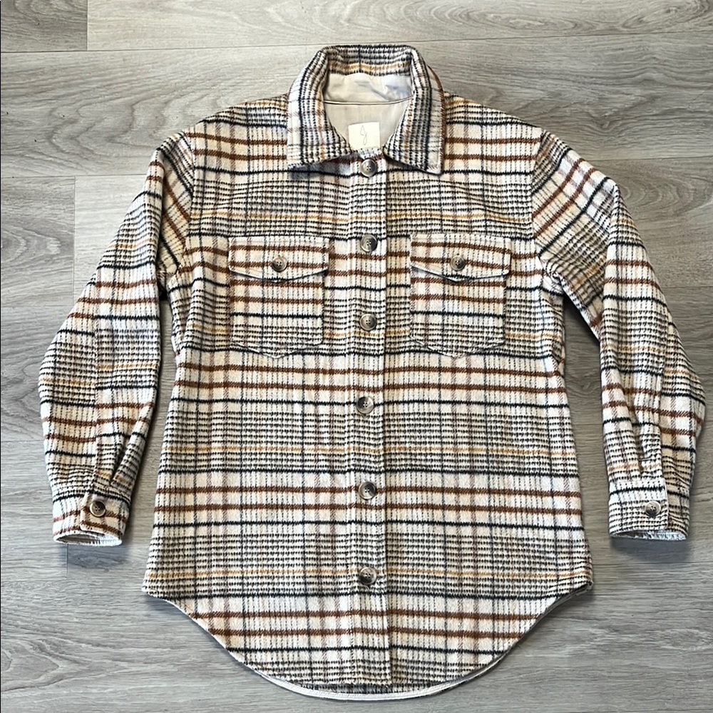 Joie Light Weight Plaid Button-Up Jacket. - image 1